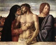 BELLINI, Giovanni Dead Christ Supported by the Madonna and St John (Pieta) oil on canvas